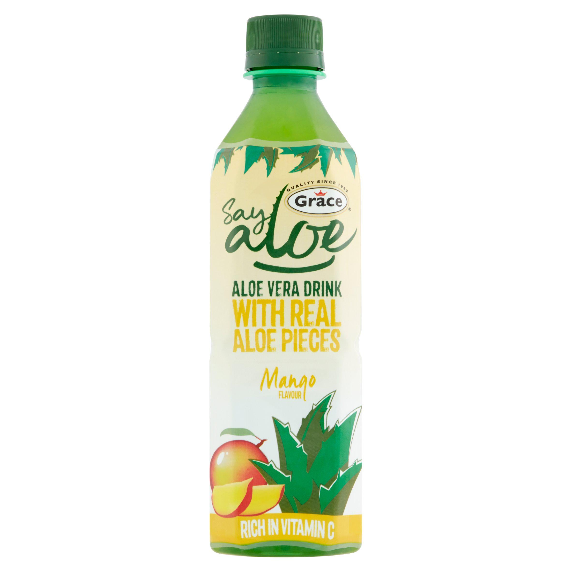 Grace Aloe Vera Water Mango 500ml African & Caribbean Sainsburys   