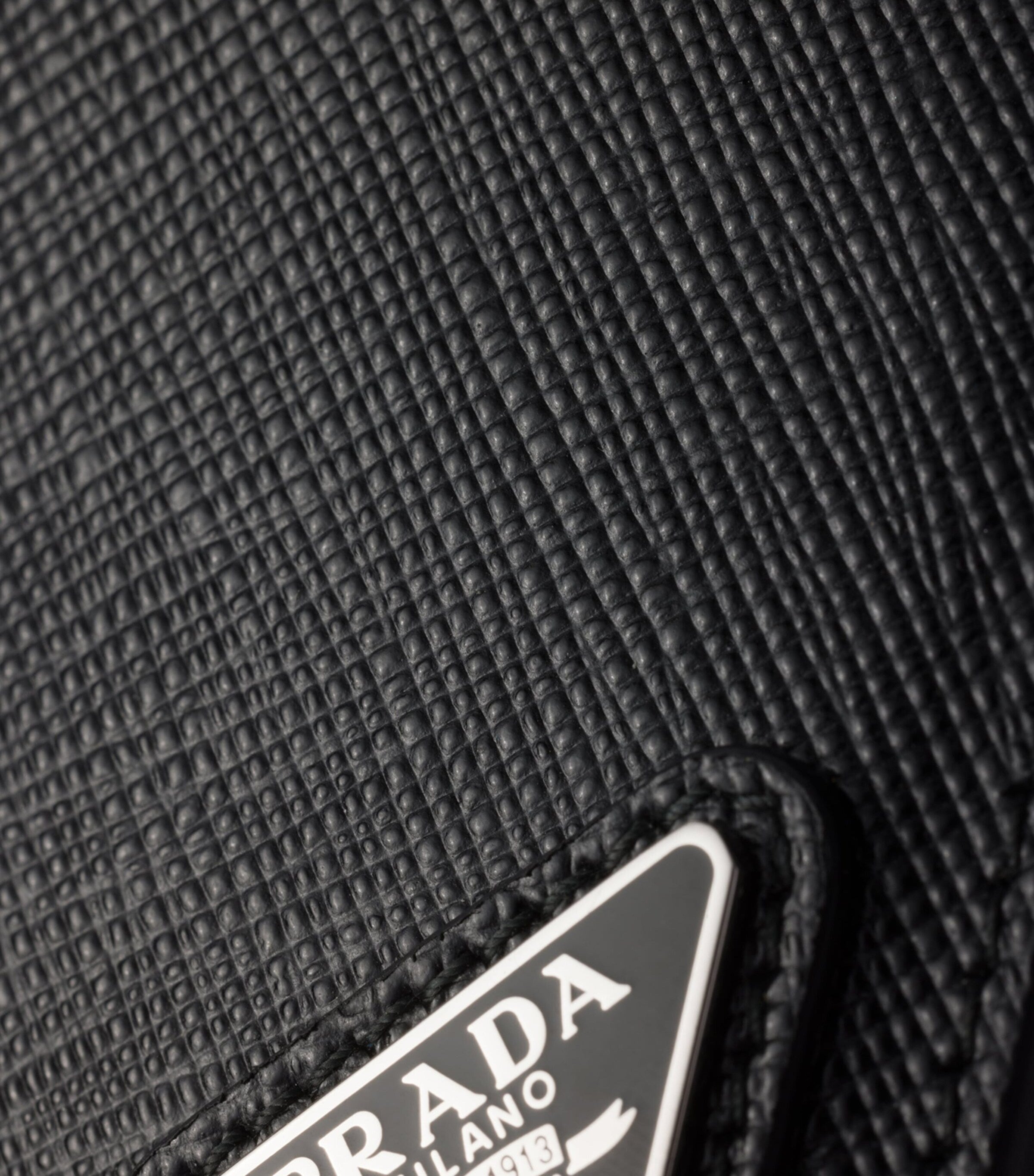 Prada Saffiano leather badge holder, imported from the UK