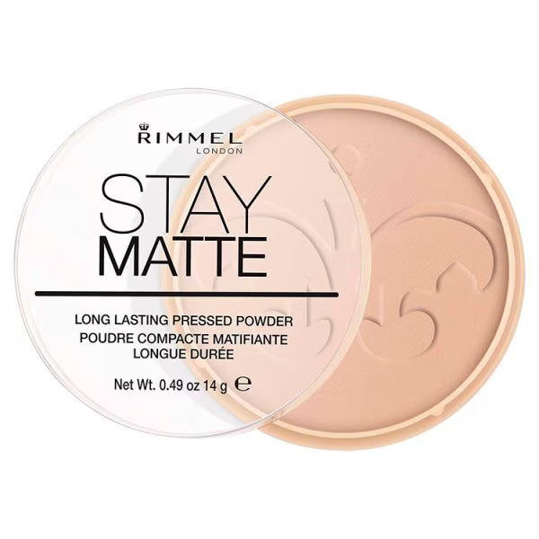 Rimmel Stay Matte Pressed Powder Silky Beige 5, imported from the UK