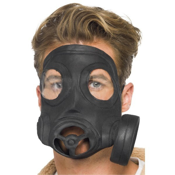 Smiffys gas mask latex black, UK version