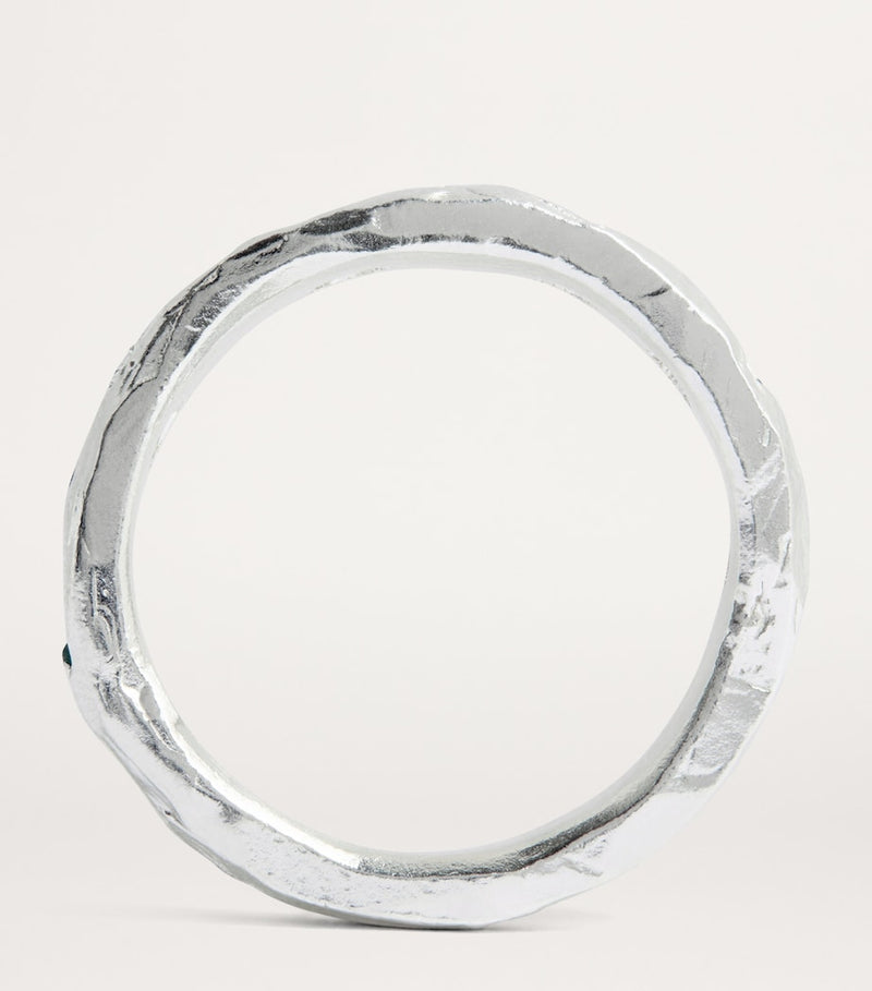 The Ouze sterling silver emerald ring (British brand)