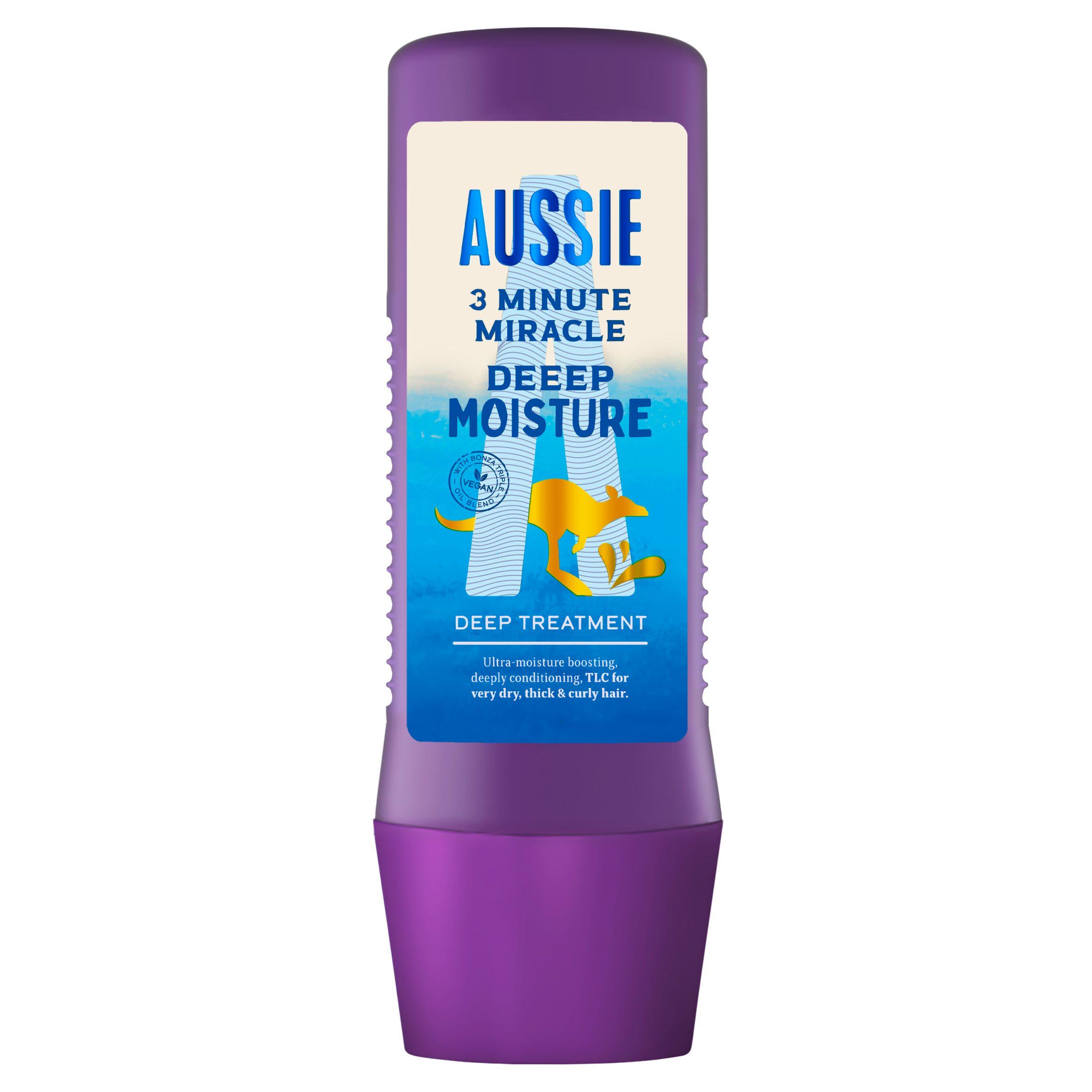 Aussie 3 Minute Miracle Deeep Moisture Vegan Deep Treatment Hair Mask 225ml GOODS Sainsburys   