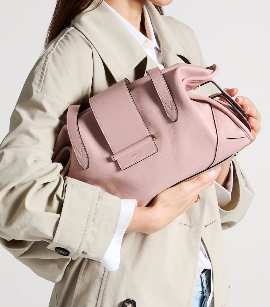 Jimmy Choo medium leather bar holdall bag (British brand)