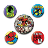 Marvel Iron Man Badge Set (Pack of 5) GOODS Superdrug   