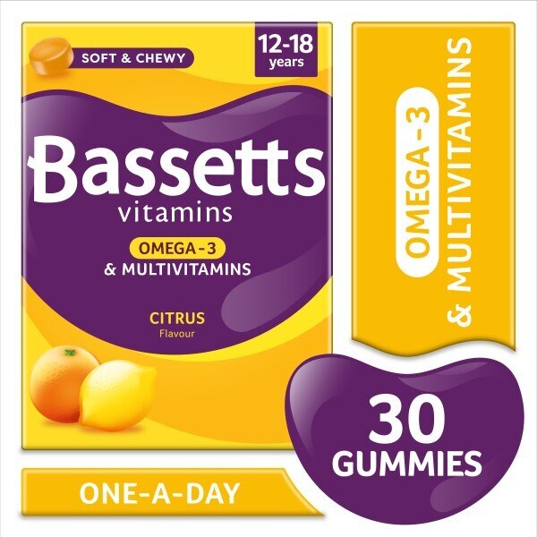 Bassetts Vitamins 12-18 Multivitamins Omega 3 Pastilles 30s GOODS Superdrug   