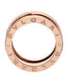 Bvlgari B.zero1 rose gold diamond three-band ring - British product