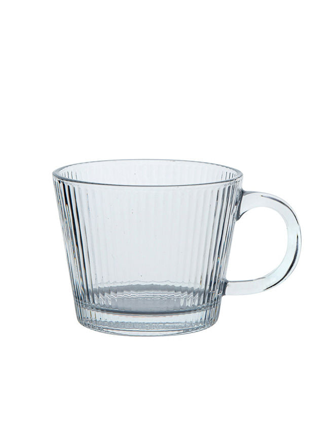 George Home Clear Ribbed Glass Cappuccino Mug GOODS ASDA   