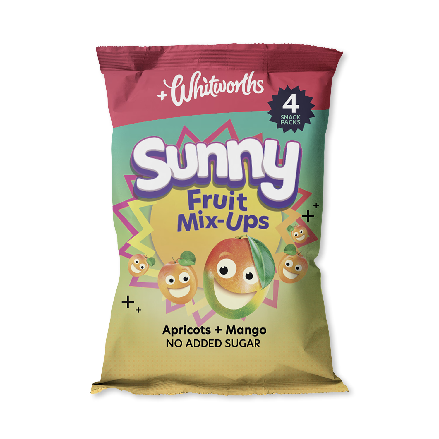 Whitworths dried fruit snack Apricots & Mango 4x 18g, imported from the UK