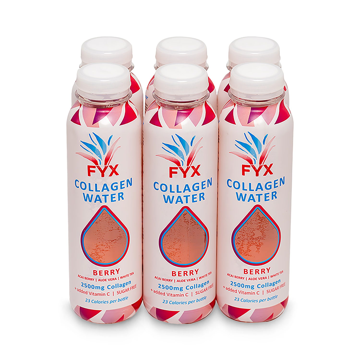 FYX Collagen Water Berry multi-pack 6x400ml - British product