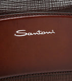 Santoni smooth leather weekend bag (British brand)
