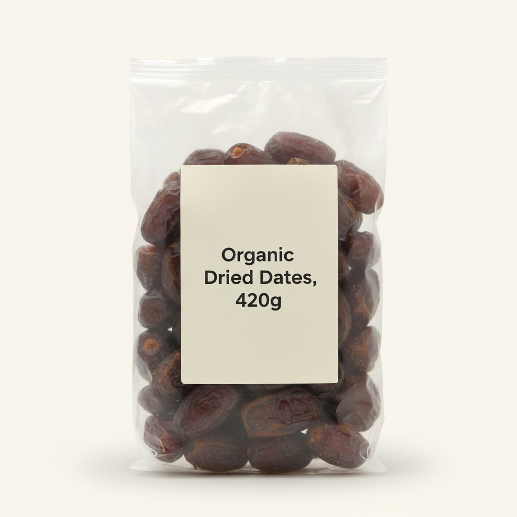 Holland & Barrett organic dates 420g, UK version
