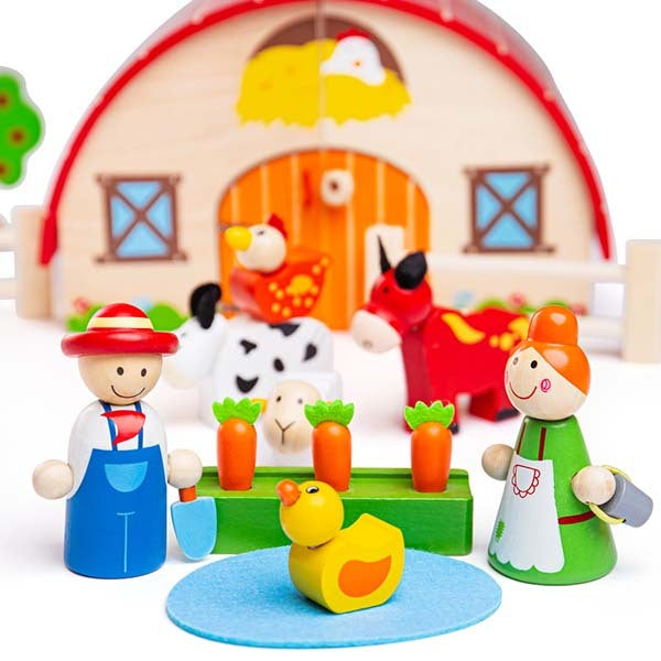 Bigjigs Toys Wooden Mini Farm Playset GOODS Superdrug   