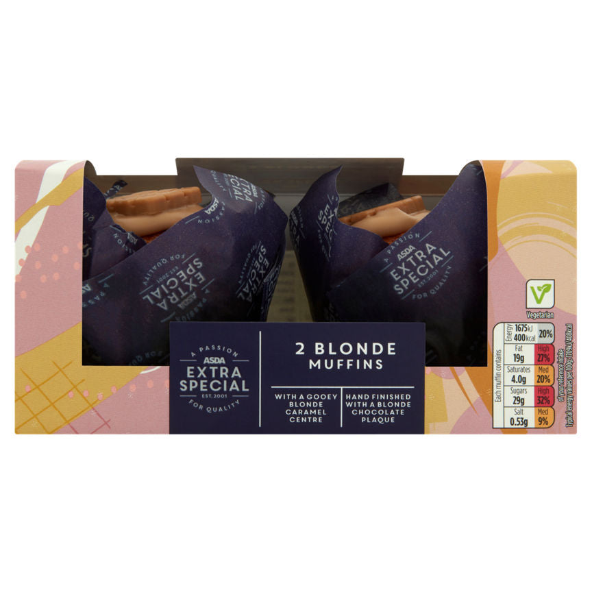 ASDA Extra Special 2 Blonde Muffins GOODS ASDA   