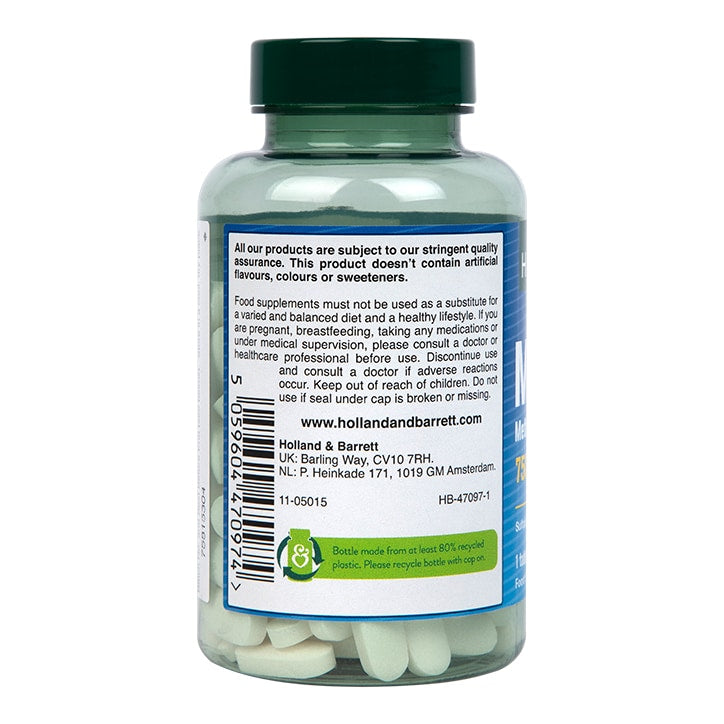 Holland & Barrett MSM 750mg 120 Tablets Chondroitin & MSM Supplements Holland&Barrett   