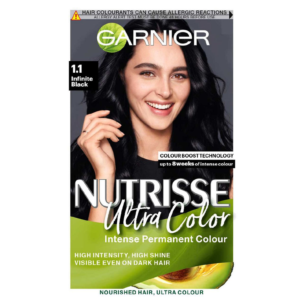 GARNIER NUTRISSE Ultra Color GB 1.10 Infinite Black Permanent Hair Dye