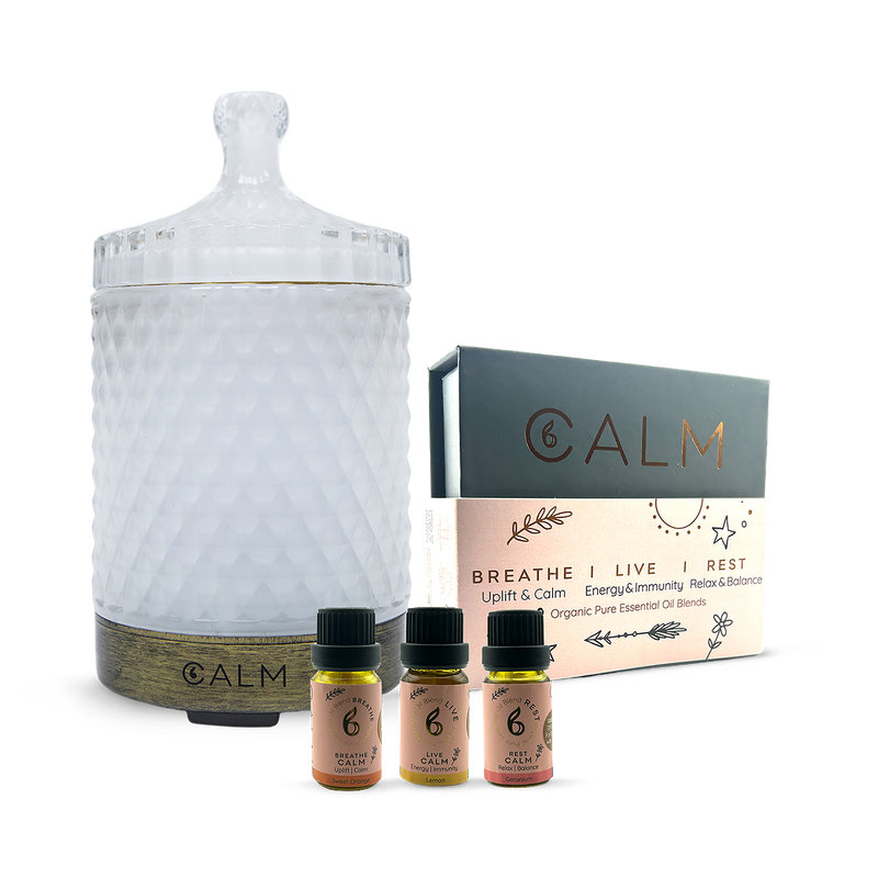 B Calm aroma diffuser set with essential oil blends 3x10ml, imported from the UK