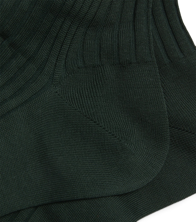 Pantherella Ribbed Danvers Socks Egyptian cotton, imported from the UK