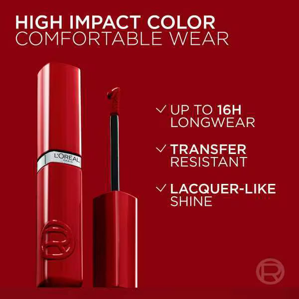 L'Oréal Paris liquid lipstick Rouge Paris 420, UK version