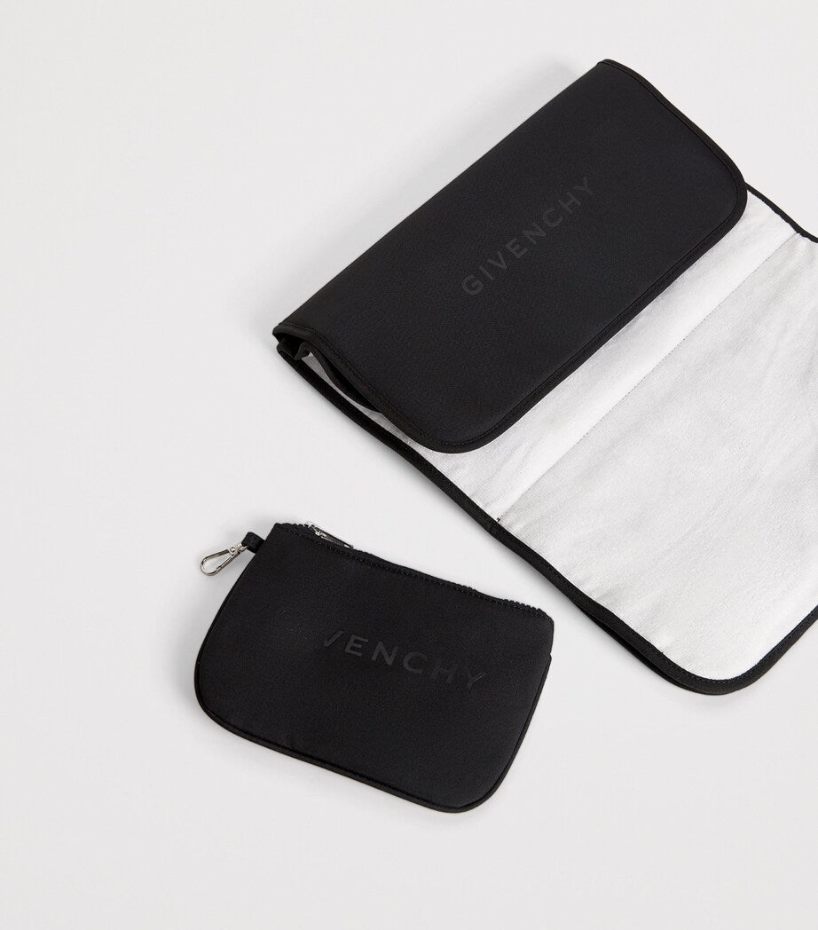 Givenchy kids canvas changing bag with embossed logo and accessories, 30x42x16cm, UK version