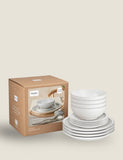 Denby cotton white 12 piece dinner set, imported from the UK