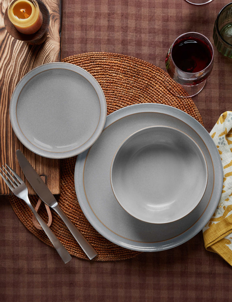 Denby dove grey dinner set 12 piece stoneware (British brand)