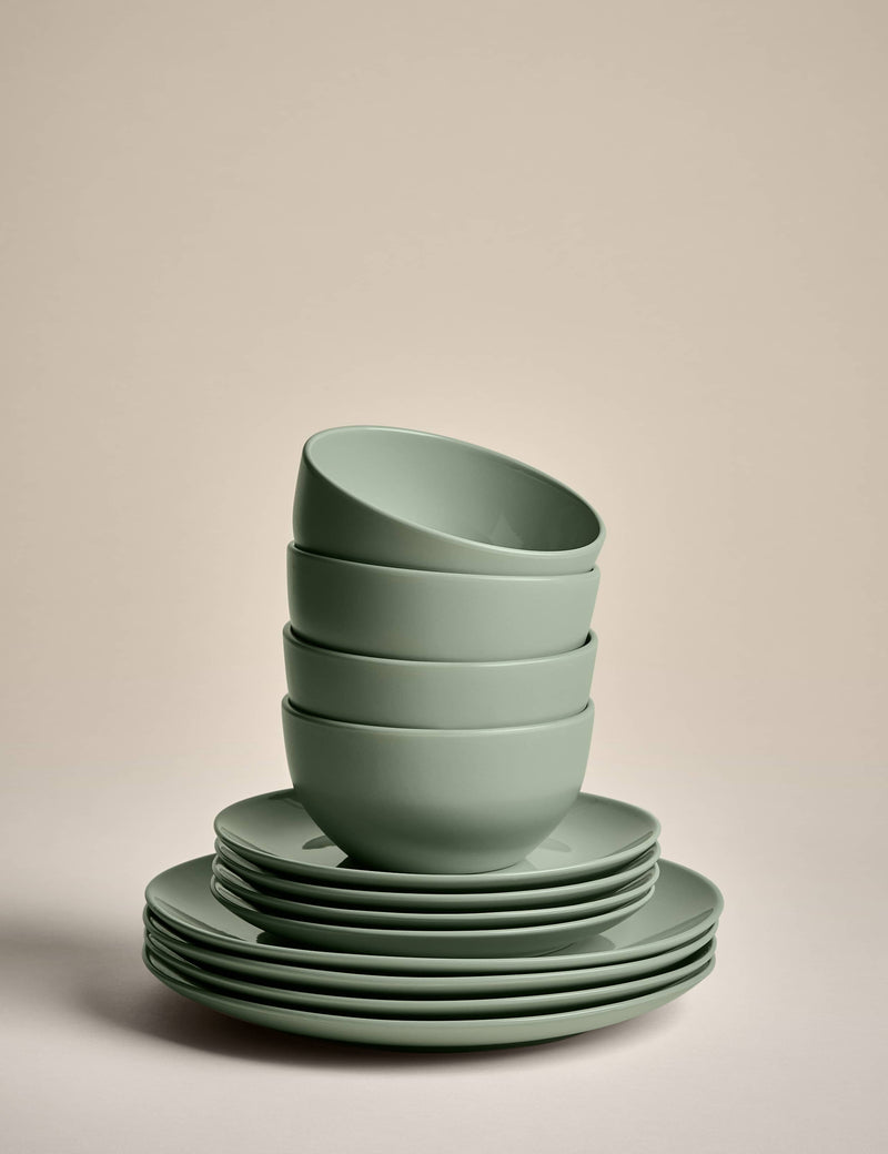 12 Piece Everyday Stoneware Dinner Set, imported from the UK