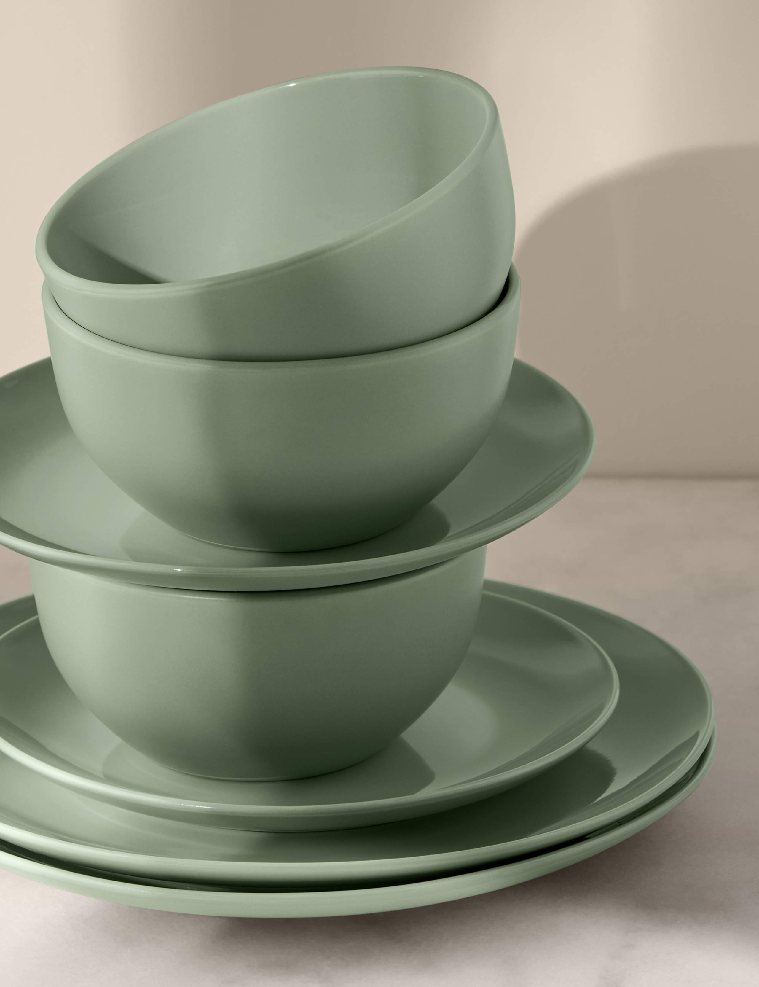 12 Piece Everyday Stoneware Dinner Set, imported from the UK