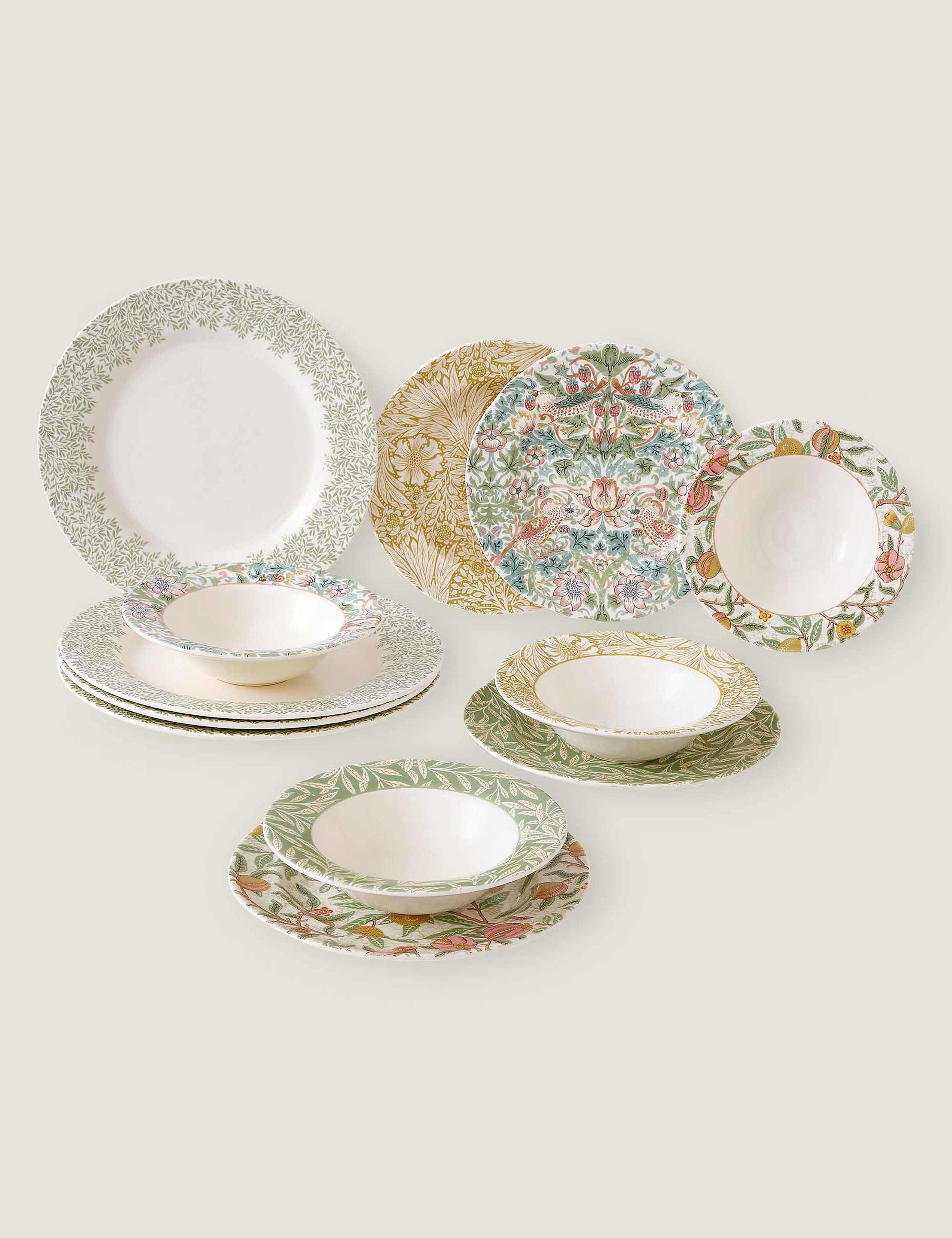 Morris & Co 12 piece patterned dinner set, British brand