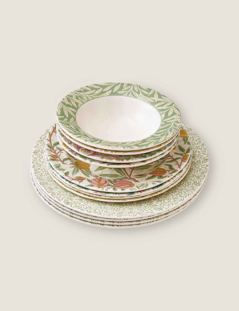 Morris & Co 12 piece patterned dinner set, British brand