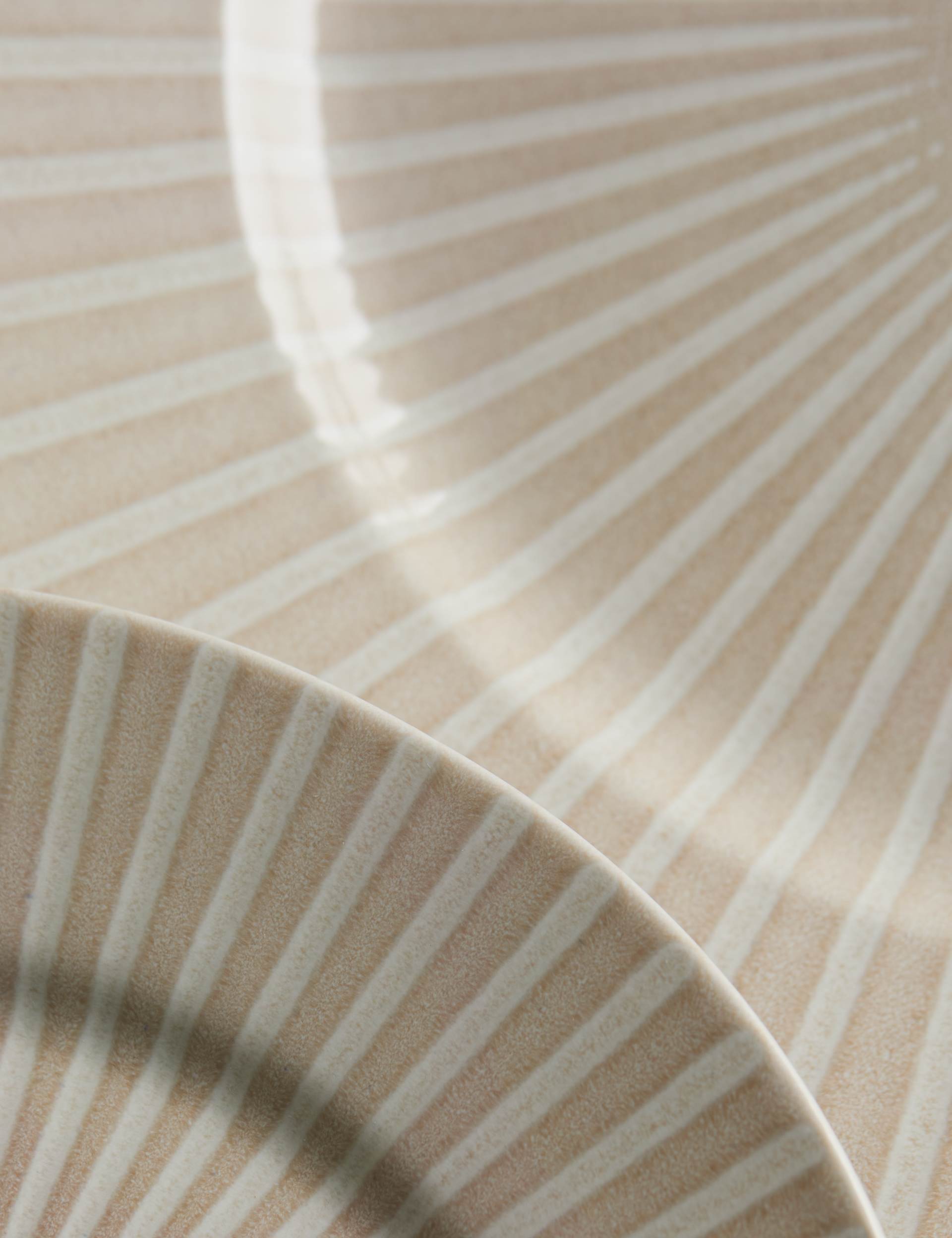 12 piece reactive striped dinner set, imported from the UK
