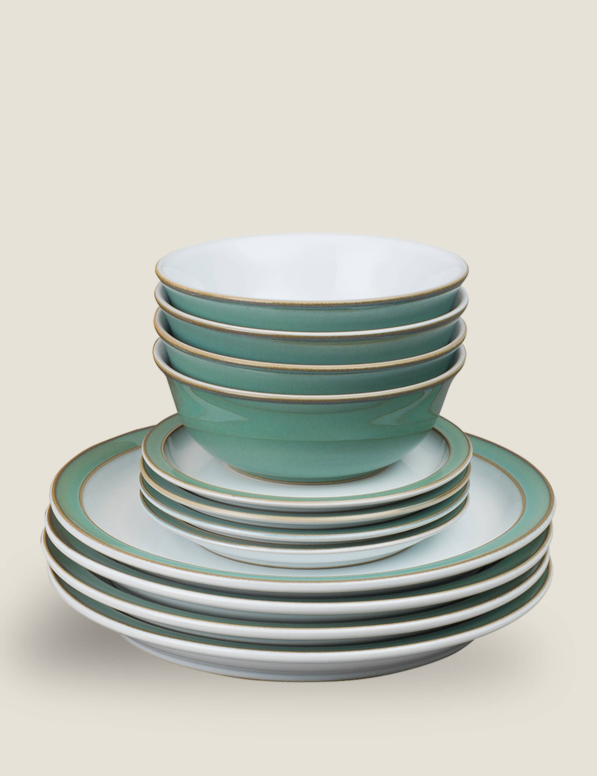 Denby Regency Green dinner set 12-piece - British product