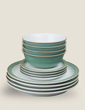 Denby Regency Green dinner set 12-piece - British product