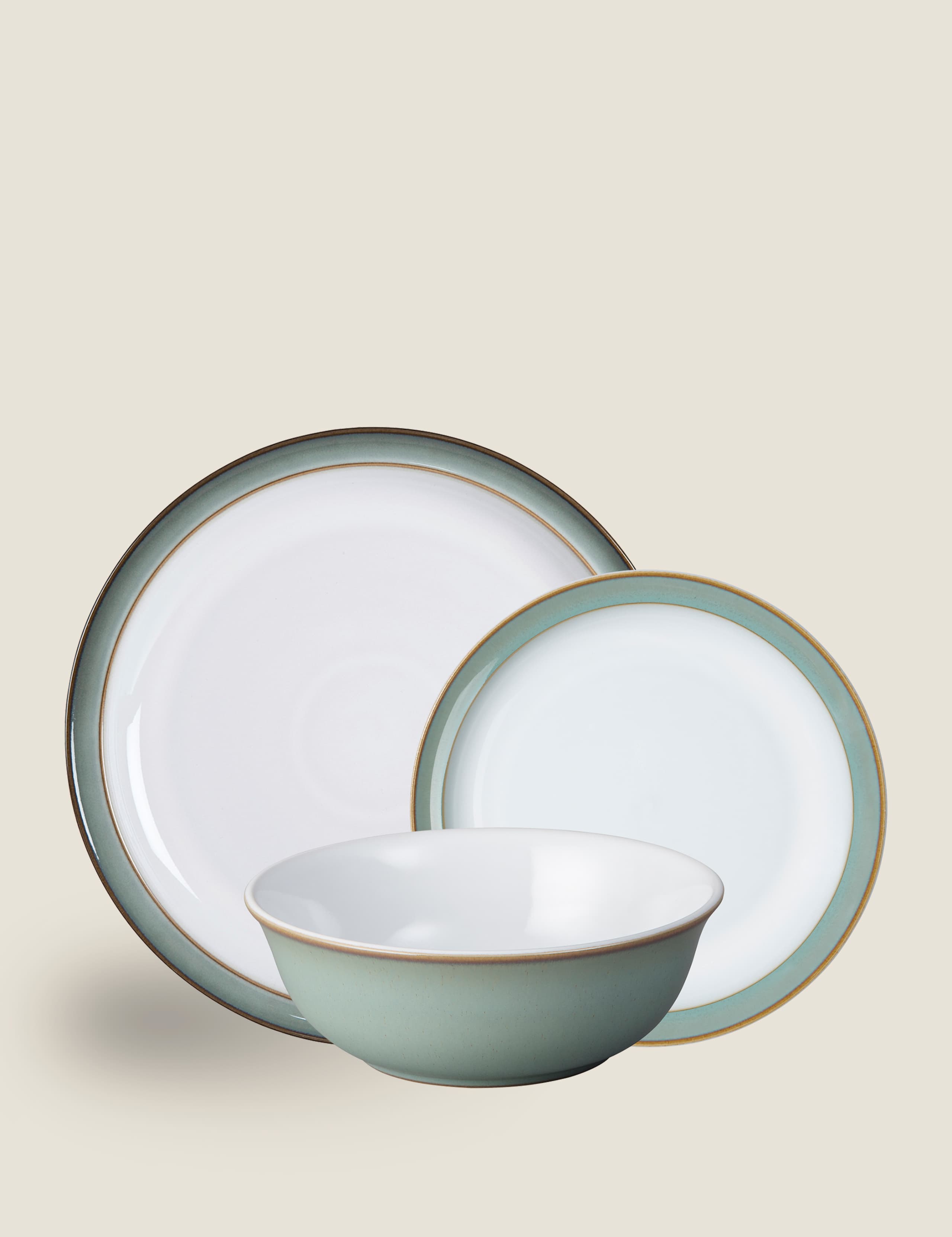 Denby Regency Green dinner set 12-piece - British product