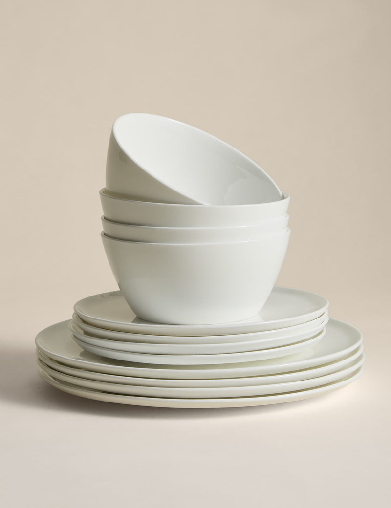 12 piece straight sided dinner set - British product