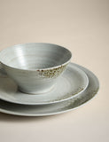 Textured spin dinner set 12 piece stoneware - British product