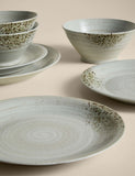 Textured spin dinner set 12 piece stoneware - British product