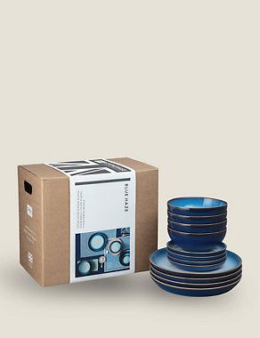 12 Piece Blue Haze Dinner Set