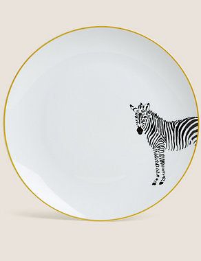 12 Piece Zebra Dinner Set