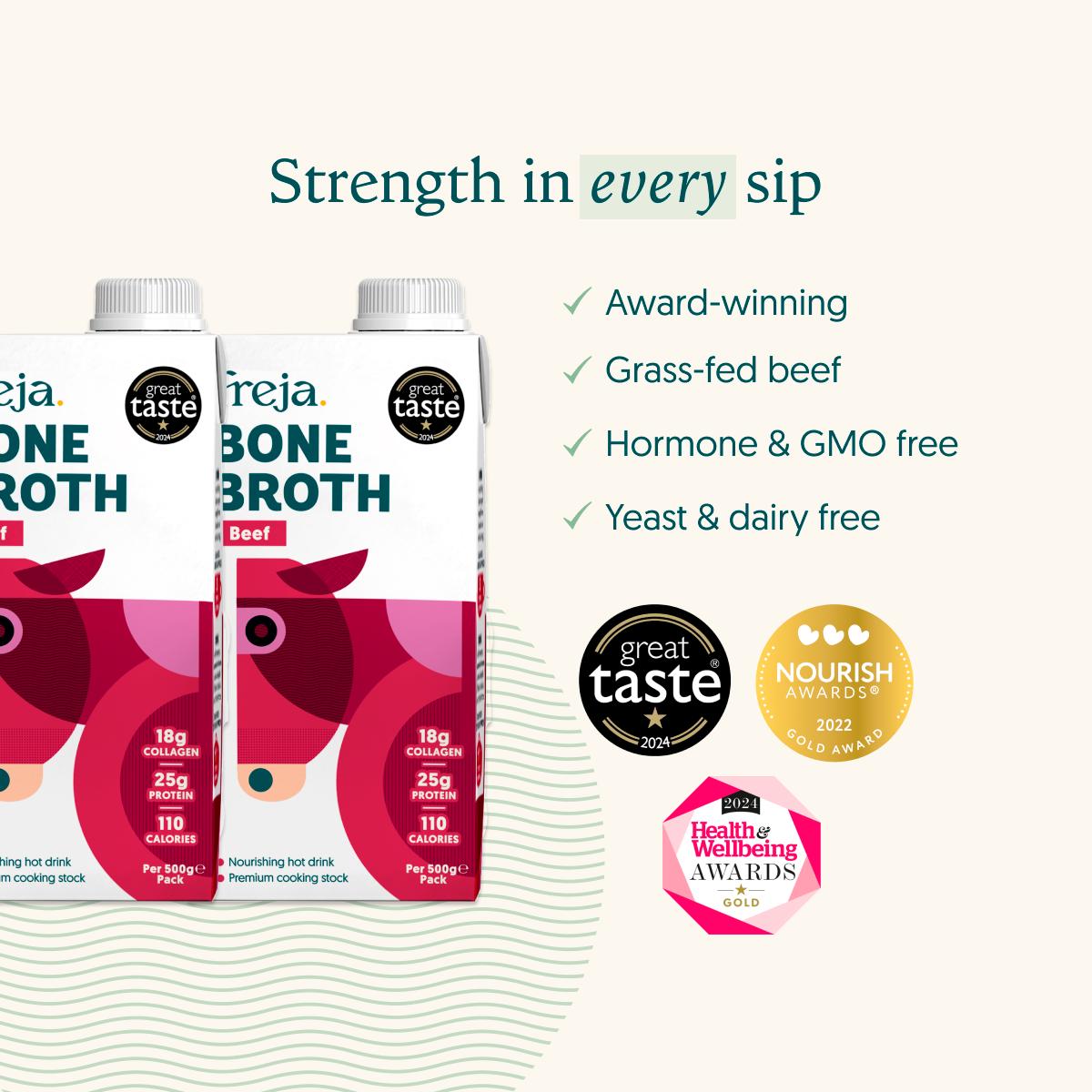 Freja classic beef bone broth 500ml - British product