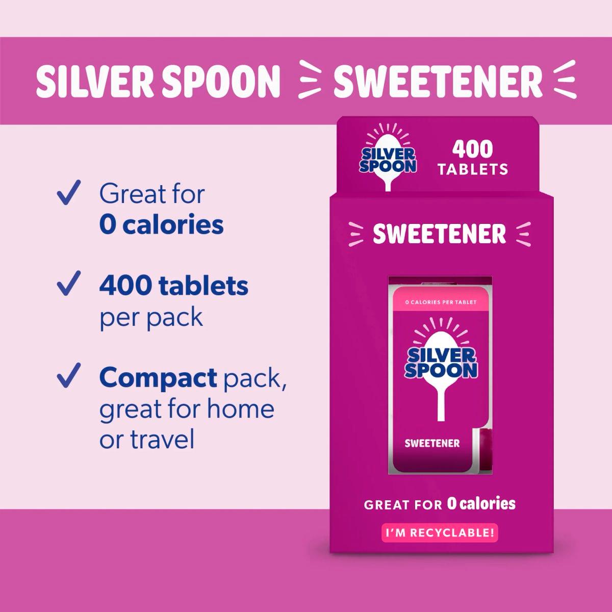 Silver Spoon zero calorie sweetener tablets 400 pack - British product