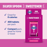 Silver Spoon zero calorie sweetener tablets 400 pack - British product