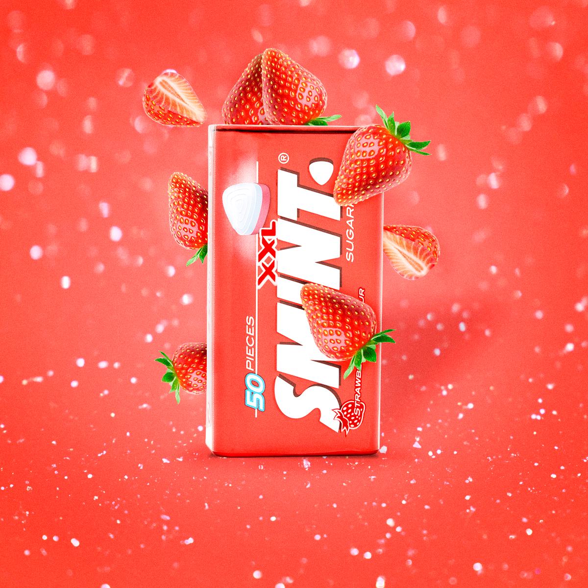 Smint XXL sugarfree strawberry mints 35g (British brand)