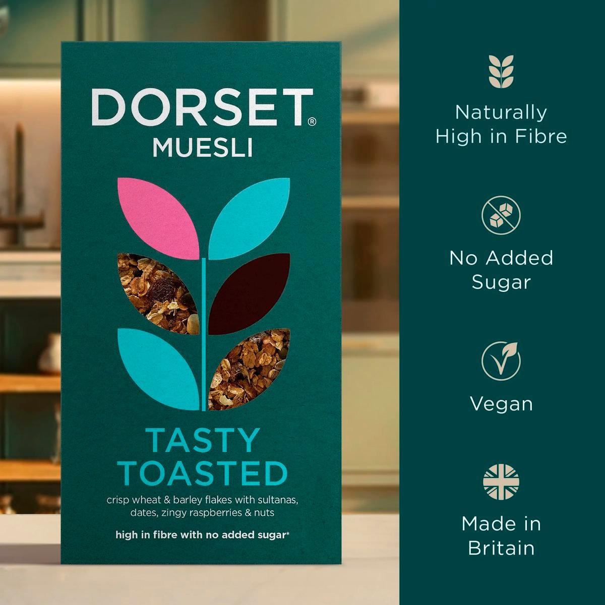 Dorset Cereals Tasty Toasted Muesli 500g, imported from the UK