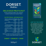 Dorset Cereals fruit and nut muesli 500g, imported from the UK