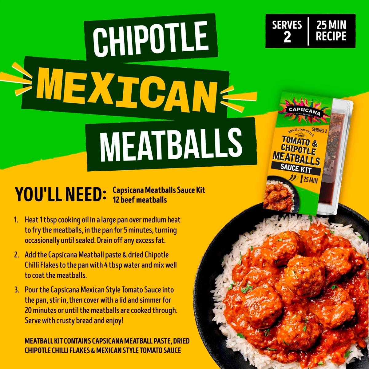 Capsicana Mexican style meatball sauce kit 273g - British product