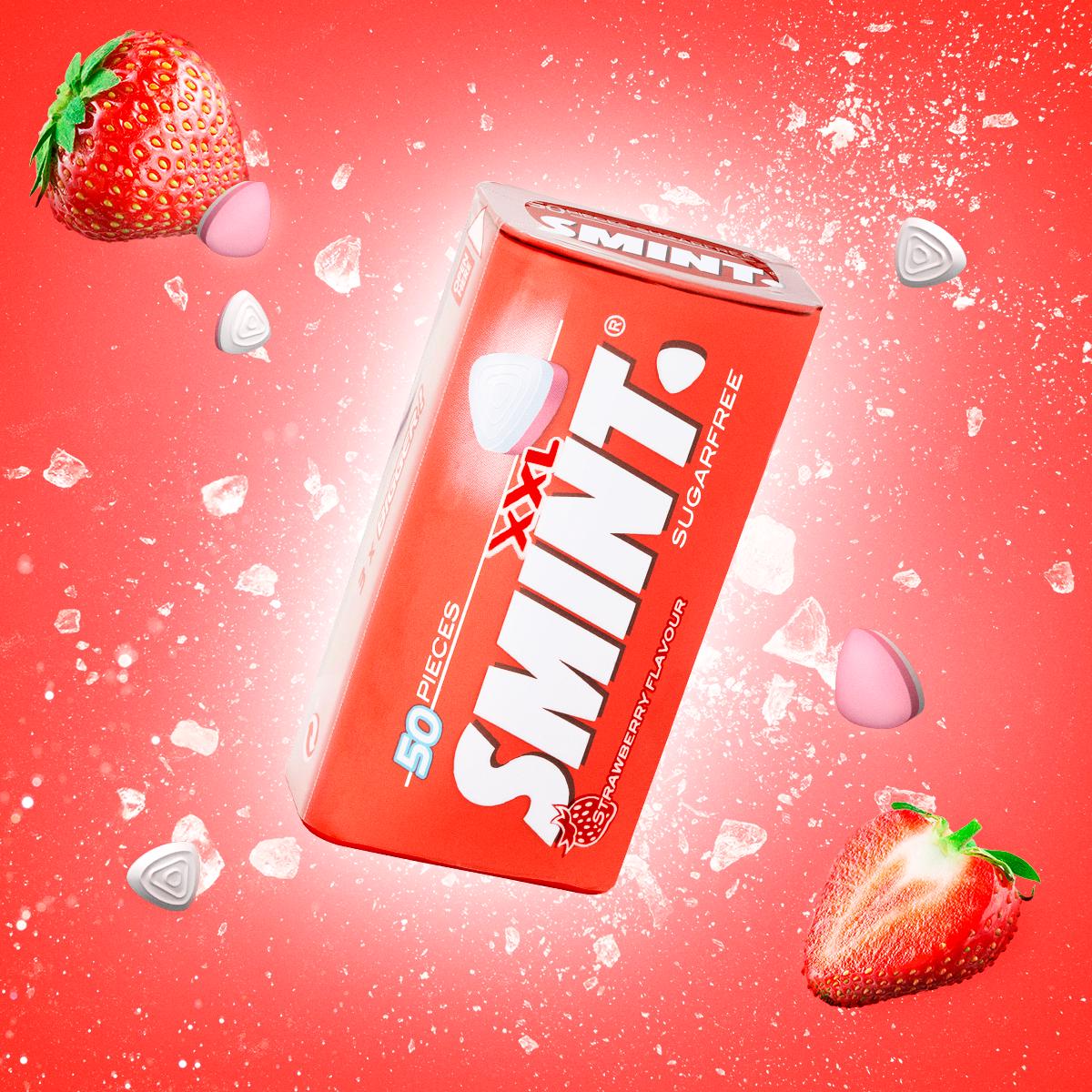 Smint XXL sugarfree strawberry mints 35g (British brand)