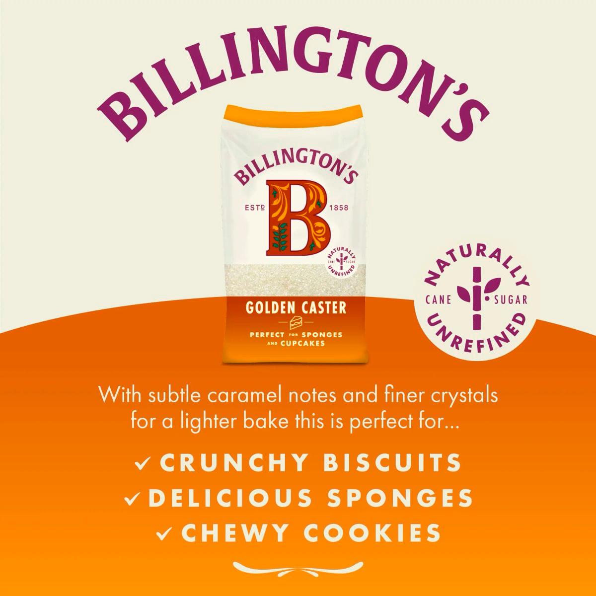 Billington's golden caster unrefined sugar 1kg, imported from the UK