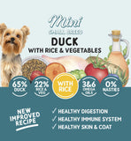 Naturo natural adult dog food mini duck with rice and vegetables 150g, imported from the UK