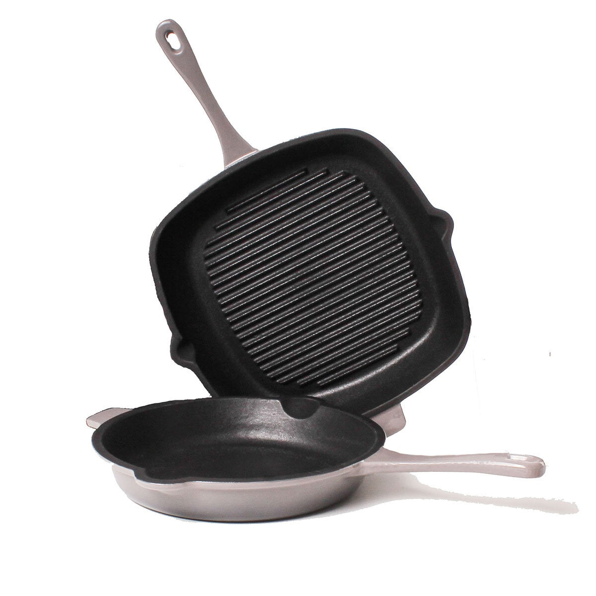 BergHOFF Neo cast iron frying pan and grill pan set 2 piece (British brand)