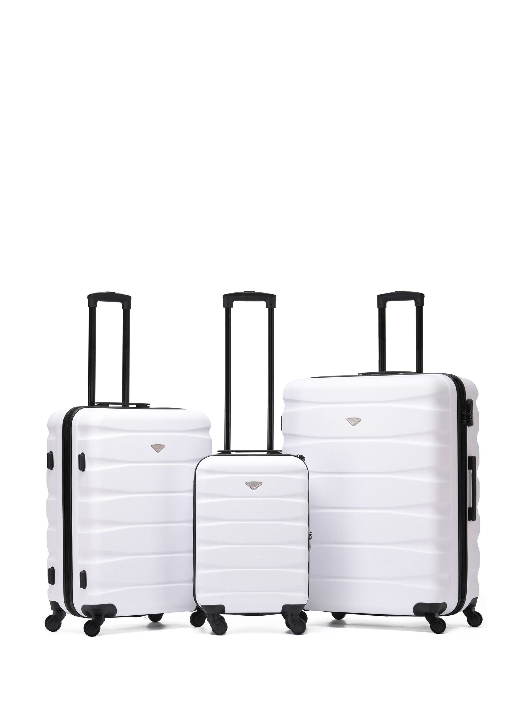 Flight Knight Orange/Black Hardcase Suitcase Set - 3 Piece (Cabin, Medium, Large)
